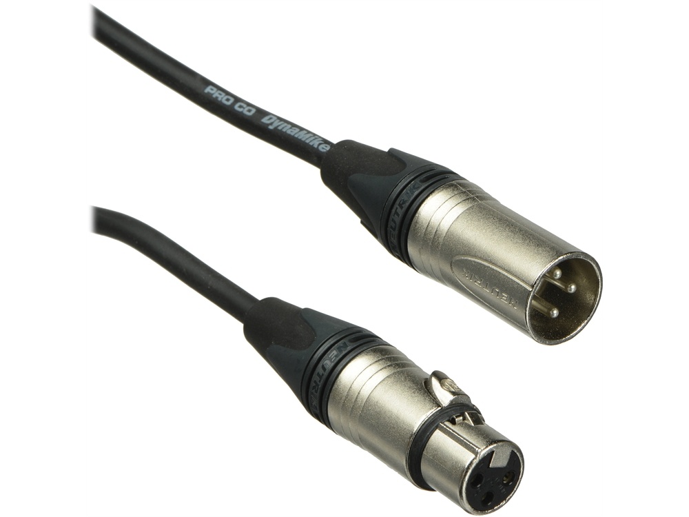 Pro Co Sound Excellines XLR Male to XLR Female Lo-z Microphone Cable (2x 24 Gauge) - 25'