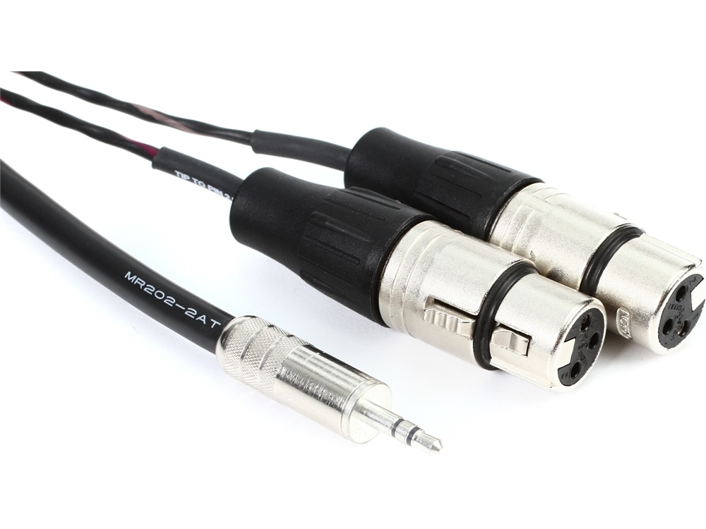 Pro Co Sound Stereo Mini (3.5mm) to 2 XLR Female Soundcard Patch Y-Cable - 20'