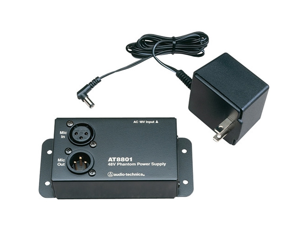 Audio Technica AT8801 Mic Phantom Power Module Inline 48V