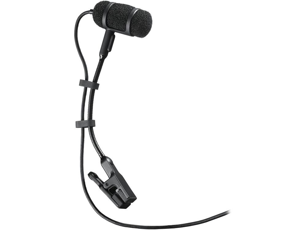Audio-Technica ATM350 Cardioid Condenser Clip-On Microphone with 3-Pin XLR Connection