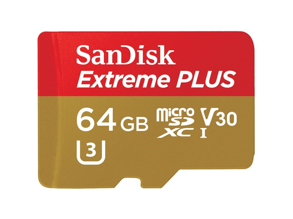 SanDisk 64GB Extreme PLUS UHS-I microSDXC Memory Card