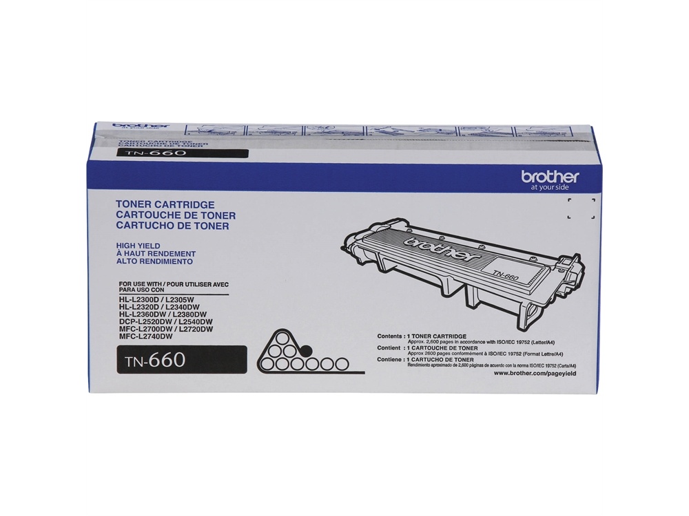 Brother TN660 High Yield Black Toner Cartridge