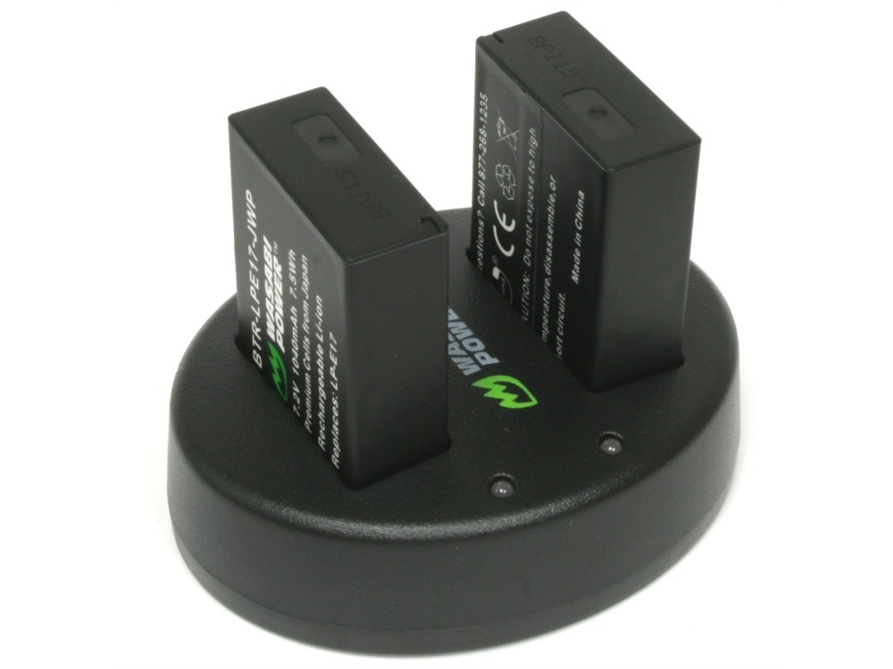 Wasabi Power Batteries & Dual USB Charger for Wasabi Power LP-E17 Batteries (2-Pack) (Not decoded)