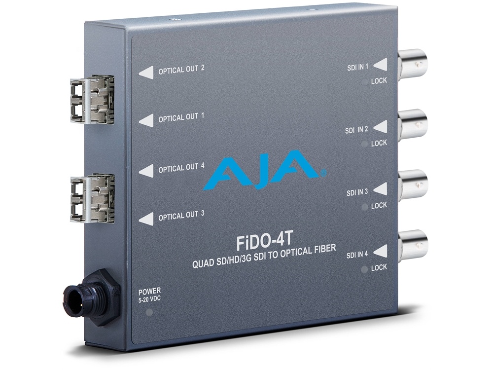AJA FiDO-4T-X Quad Channel SDI to LC Fiber Converter for CWDM Module