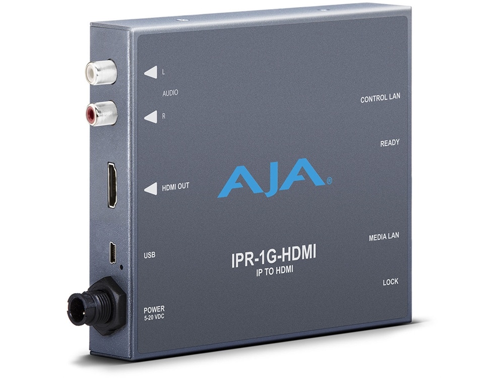 AJA IPR-1G-HDMI JPEG 2000 IP Video & Audio to HDMI Converter