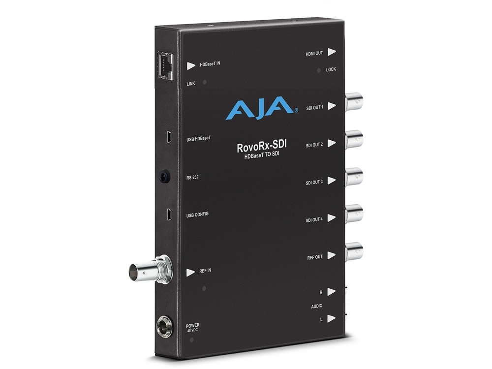AJA AJA-ROVORX-SDI UltraHD/HD HDBaseT Receiver with 6G/3G-SDI & HDMI Outputs for RovoCam Camera