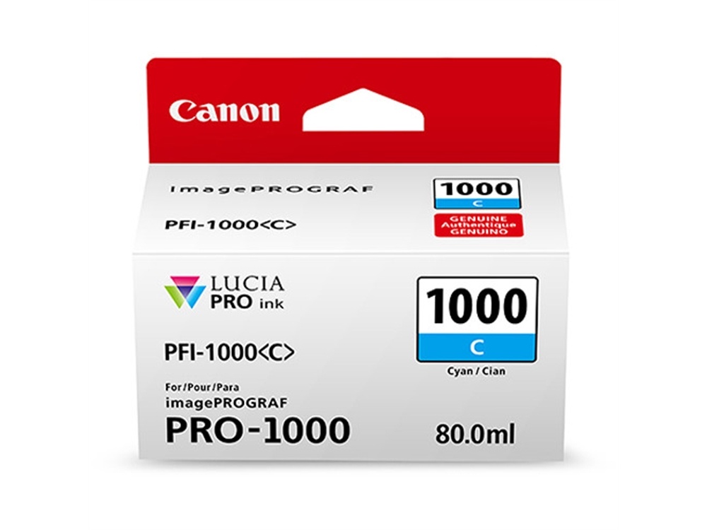 Canon PFI-1000 C LUCIA PRO Cyan Ink Cartridge (80ml)