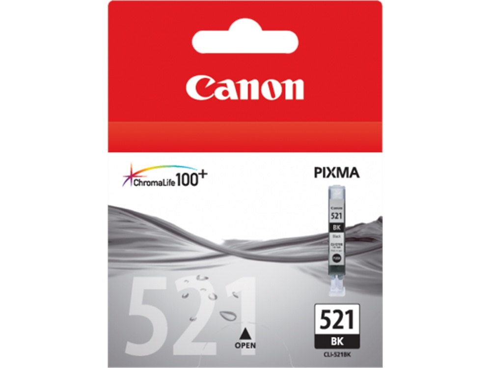 Canon CLI-521 BK ChromaLife100 Black Ink Cartridge