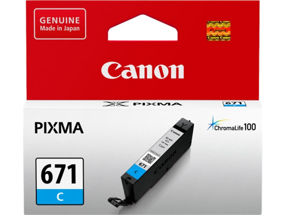 Canon CLI-671 ChromaLife100 Cyan Ink Cartridge