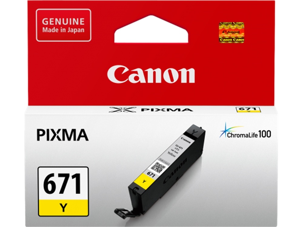 Canon CLI-671 ChromaLife100 Yellow Ink Cartridge