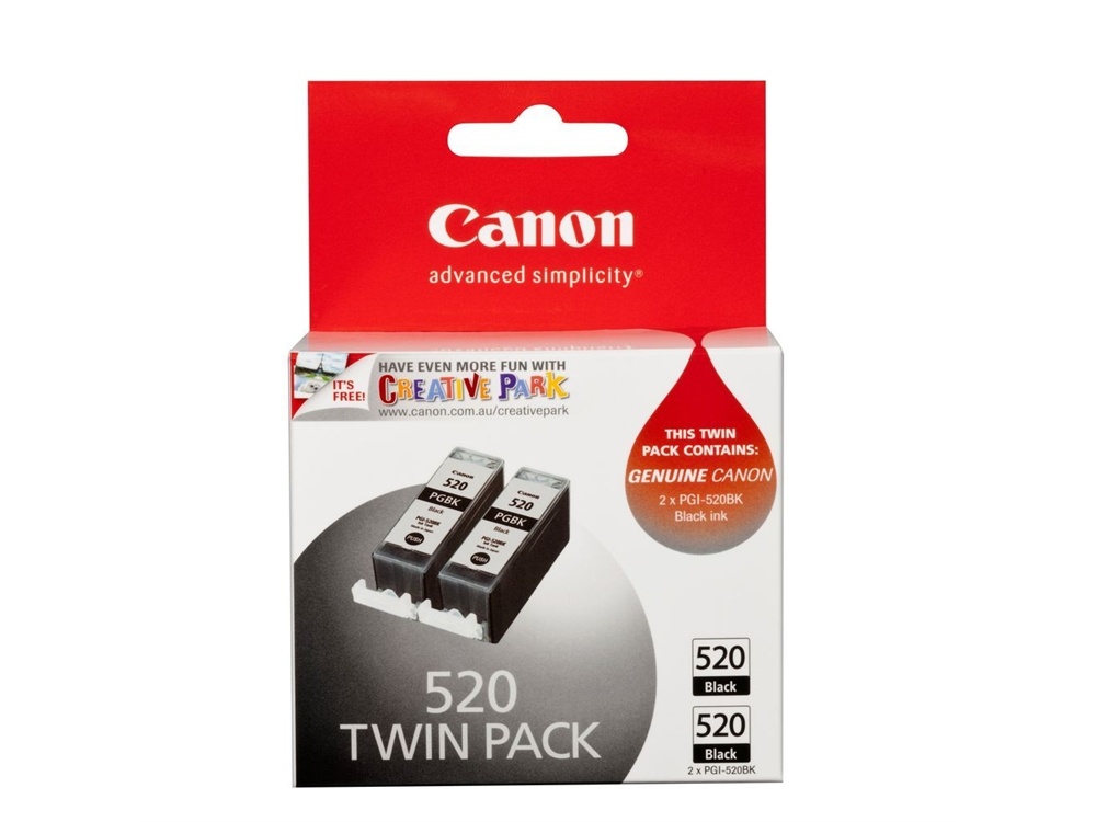 Canon PGI-520 Black Twin Pack Ink Cartridges