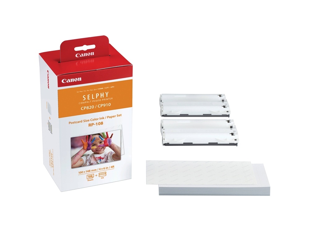 Canon RP-108 High-Capacity Colour Ink/Paper Set for SELPHY Compact Printers
