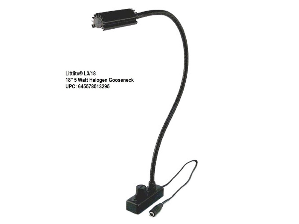Littlite L-3/18A - Hi Intensity 18" Gooseneck Lamp with no Power Supply