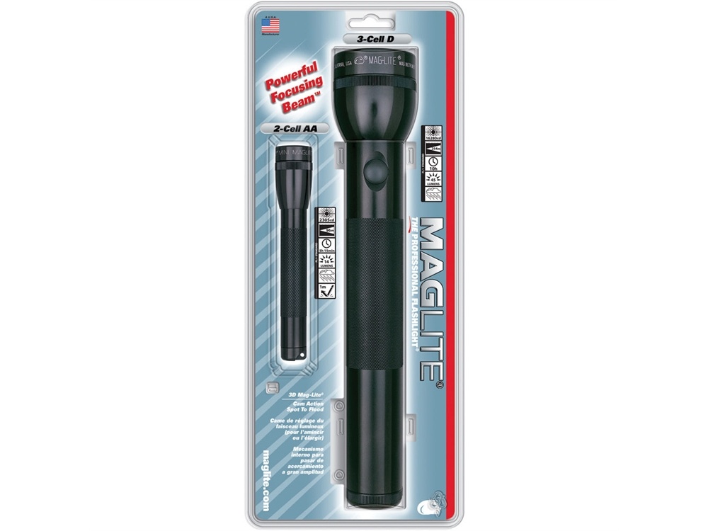 Maglite 3-Cell D White Star and 2-Cell AA Mini Maglite Flashlight Kit