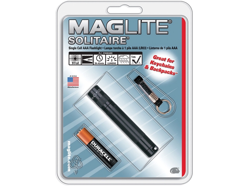 Maglite Solitaire 1-Cell AAA Flashlight (Black)