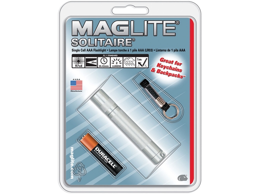 Maglite Solitaire 1-Cell AAA Flashlight (Silver)