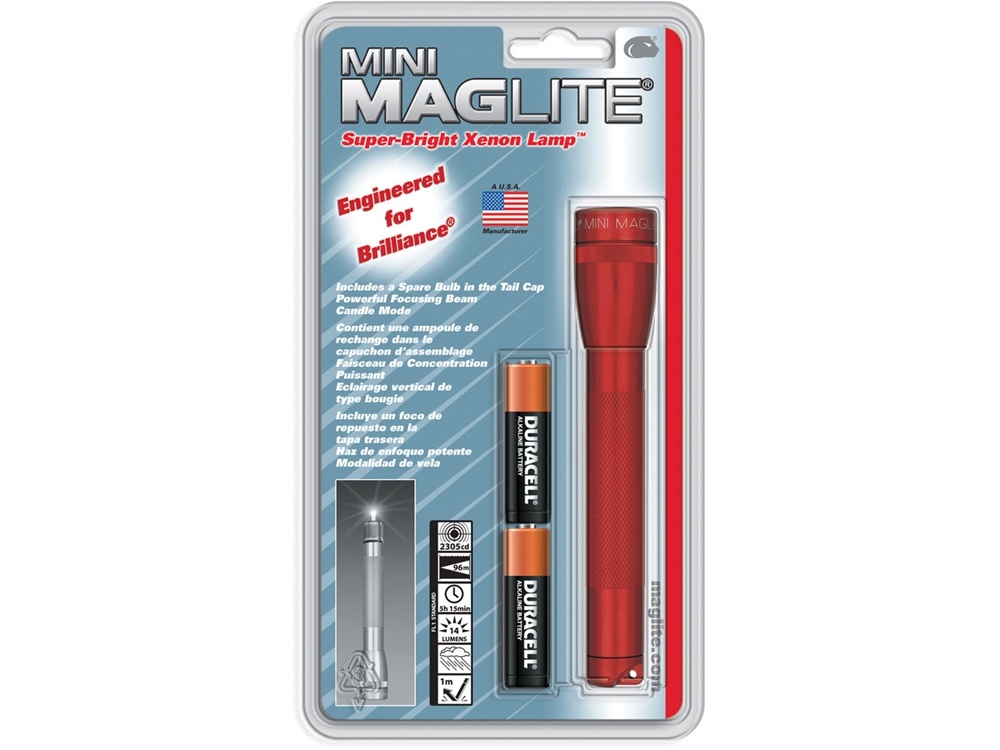 Maglite Mini Maglite 2-Cell AA Flashlight (Red)