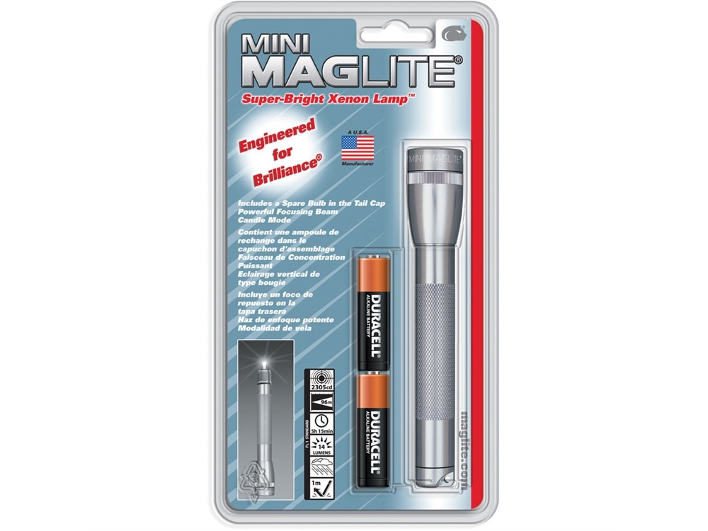 Maglite Mini Maglite 2-Cell AA Flashlight (Grey)