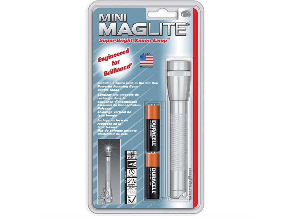 Maglite Mini Maglite 2-Cell AA Flashlight (Silver)