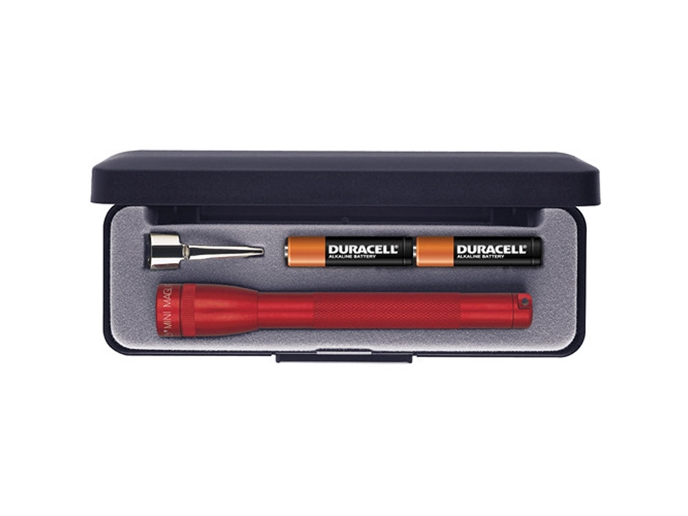 Maglite Mini Maglite 2-Cell AAA Flashlight with Clip and Presentation Box (Red)