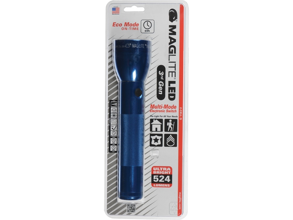 Maglite LED 3d Generation 2-Cell D Flashlight (Blue)