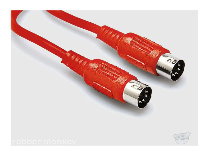 Hosa MID-301RD MIDI Cable 1ft (red)