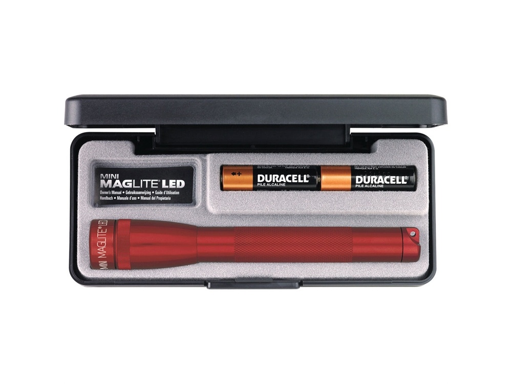 Maglite Mini Maglite 2-Cell AA LED Flashlight with Presentation Box (Red)