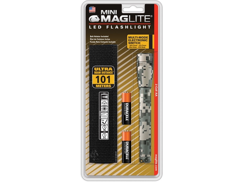 Maglite Mini Maglite 2AA LED Flashlight with Holster (UCP Camo, Clamshell)