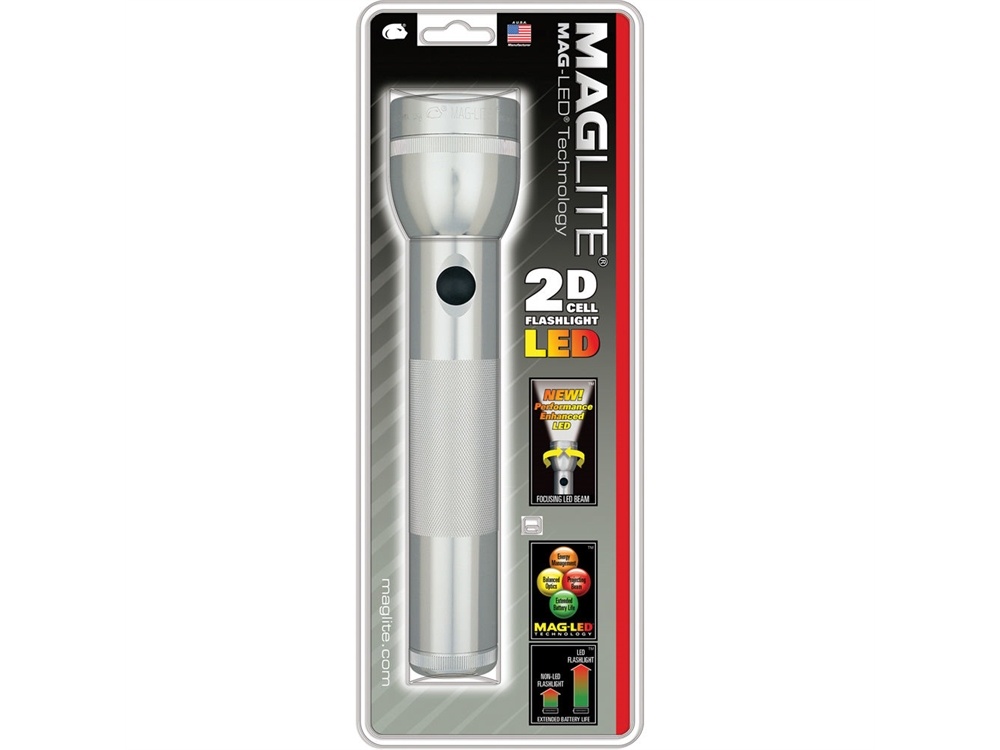 Maglite LED 2-Cell D Flashlight (Silver)