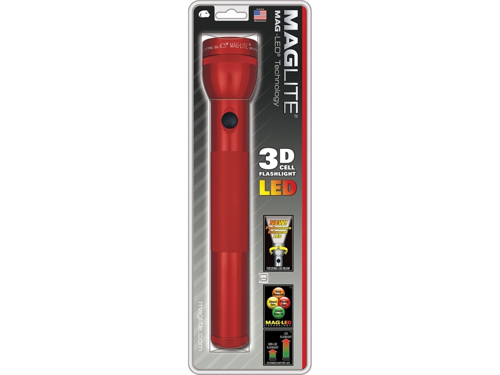 Maglite LED 3-Cell D Flashlight (Red)