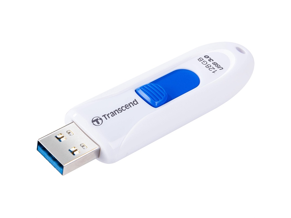 Transcend 128GB JetFlash 790 USB 3.0 Flash Drive (White)