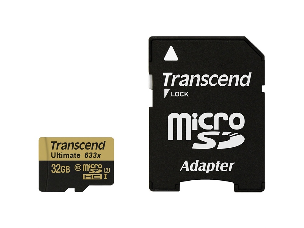 Transcend 32GB Ultimate 633X UHS-I microSDHC Memory Card (Class 10)