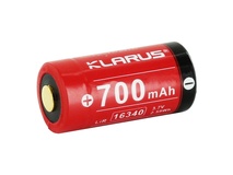 Klarus 16340 Li-Ion Rechargeable Button Top Battery (3.7V, 650mAh)