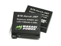 Wasabi Power Battery for GoPro Hero4 (2-Pack)