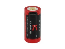 Klarus 16340 Li-ion Battery with Micro-USB Charging (700mAh, 3.6V)