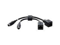 Lumens Dual In/Out RJ45 to 8-Pin Mini DIN Male Cable Extender