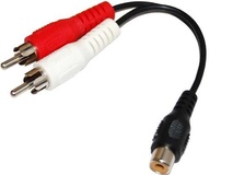 DYNAMIX Dual RCA Male to RCA Female Cable (150mm)