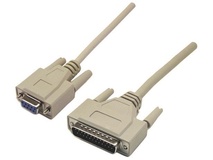 DYNAMIX DB9 Female to DB25 Male Null Modem Cable (2 m)