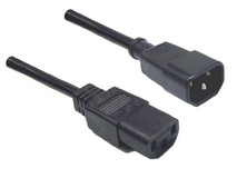 DYNAMIX IEC Male to Female 10A SAA Power Cord (Black, 0.2 m)