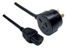 DYNAMIX 3-Pin Tapon/C13 Female Power Cord (Black, 1.2 m)