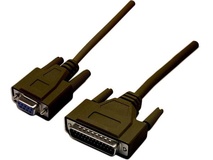 DYNAMIX PC AT Serial Printer Cable - Moulded. DB9F/DB25M (2m)