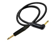 Canare GS-6 Guitar Cable with Neutrik Black & Gold Right Angle and Straight 1/4" TS Plugs (35')