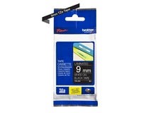 Brother TZe-325 9mm x 8m White on Black Tape