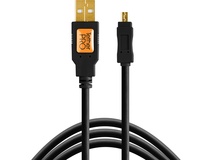 Tether Tools TetherPro USB 2.0 Type-A Male to Mini-B Male Cable (1', Black)