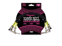 Ernie Ball 1' Angle / Angle Patch Cable 3-pack - Black