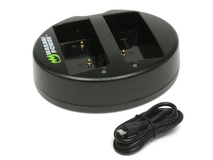 Wasabi Power Dual USB Battery Charger For Olympus BLH-1