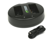 Wasabi Power Dual USB Battery Charger For Olympus BLN-1, BCN-1