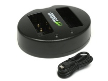 Wasabi Power Dual USB Battery Charger For Panasonic DMW-BLE9, DMW-BLG10