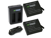 Wasabi Power Battery (2-pack) And Dual USB Charger For Insta360 One X