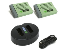 Wasabi Power Battery (2-pack) And Dual USB Charger for Canon NB-13L